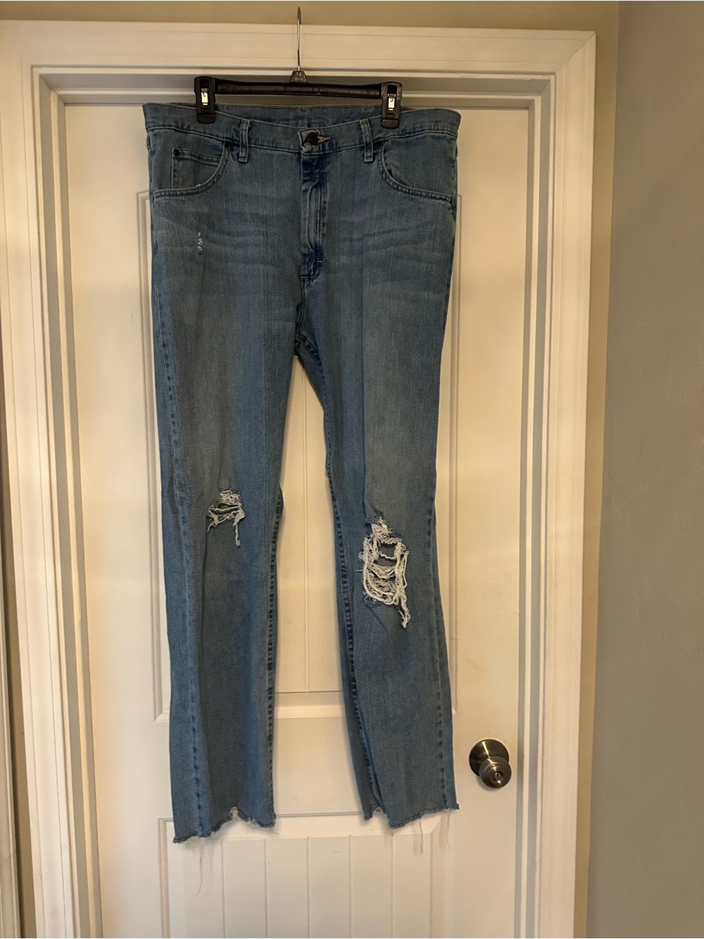 Wrangler Light Blue Skinny Distressed Jeans
